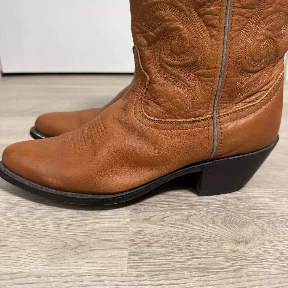 Durango Women's Tan Leather RD4122 Cowgirl Western Boots Size 7M
